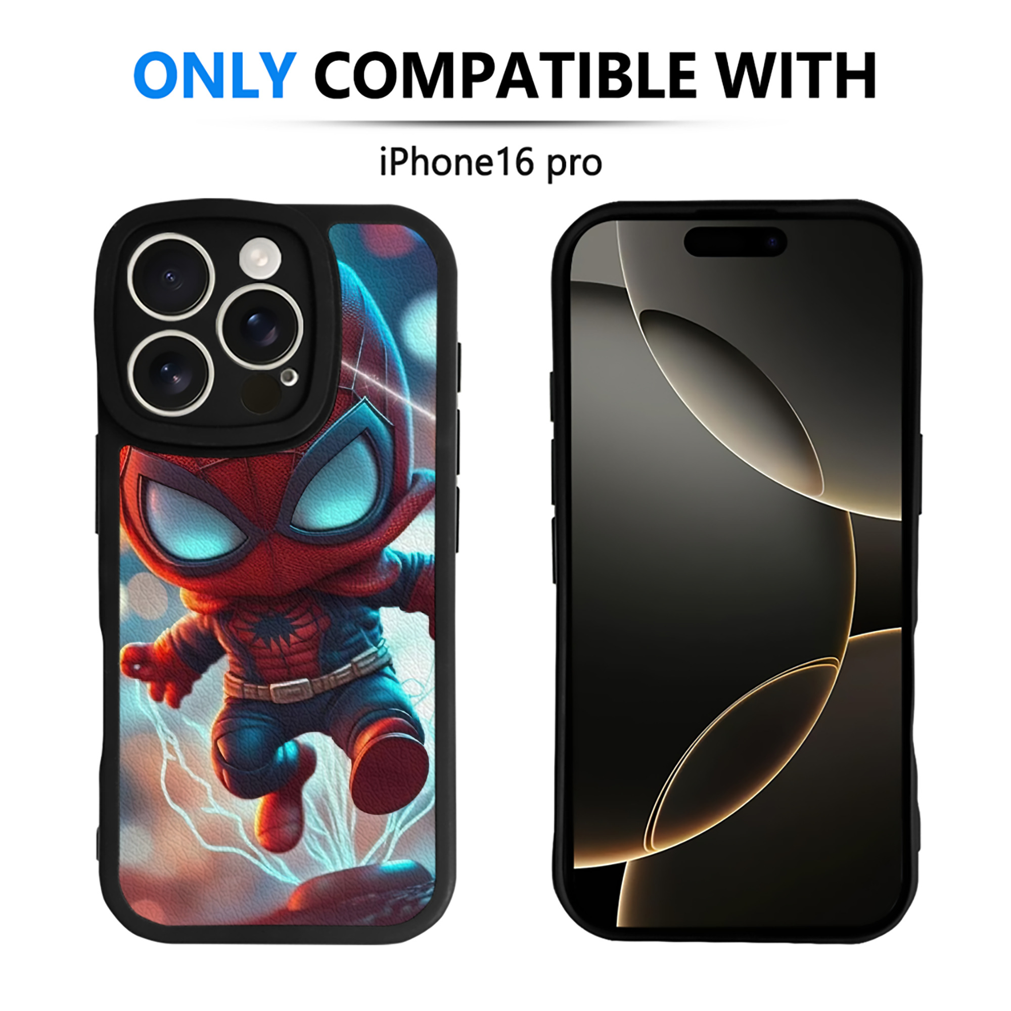 Spider Man スパイダーマン 【iPhone 16シリーズ対応】シリコンスマホケース（レザー調） 材質：シリコン